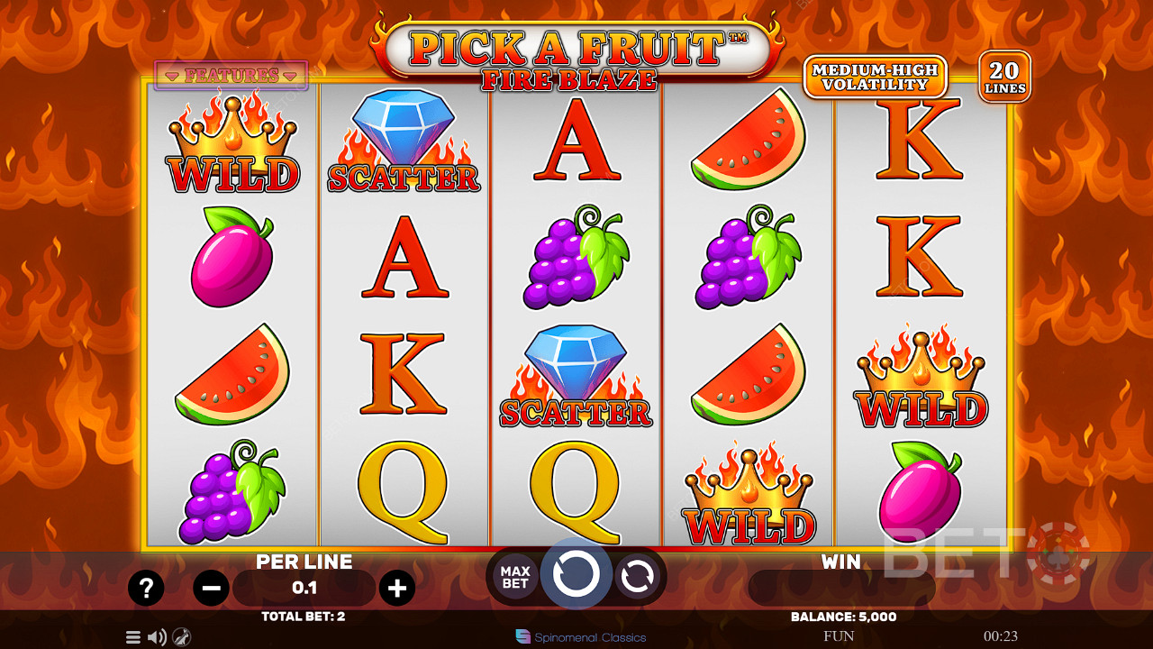 Pick A Fruit Fire Blaze फ्री खेलें