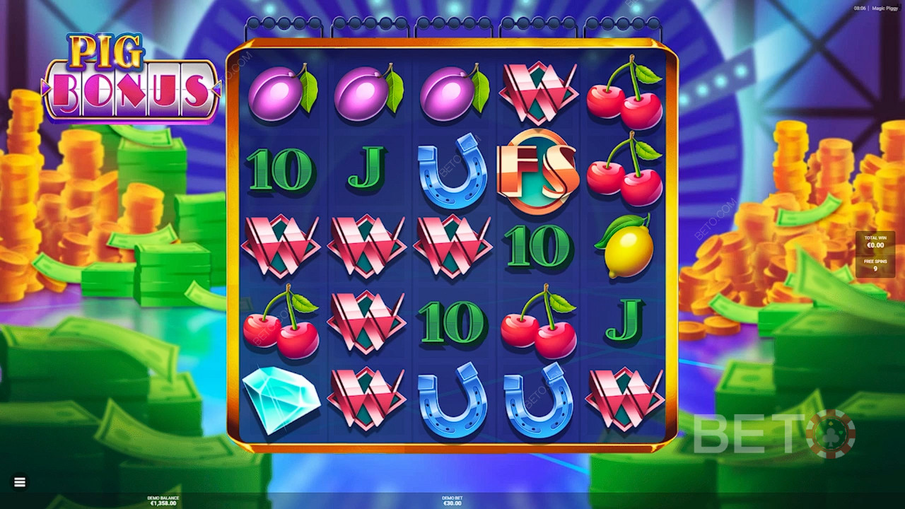 मैजिक पिग्गी ऑनलाइन स्लॉट में अपनी शर्त का 7,500 गुना जीतें!