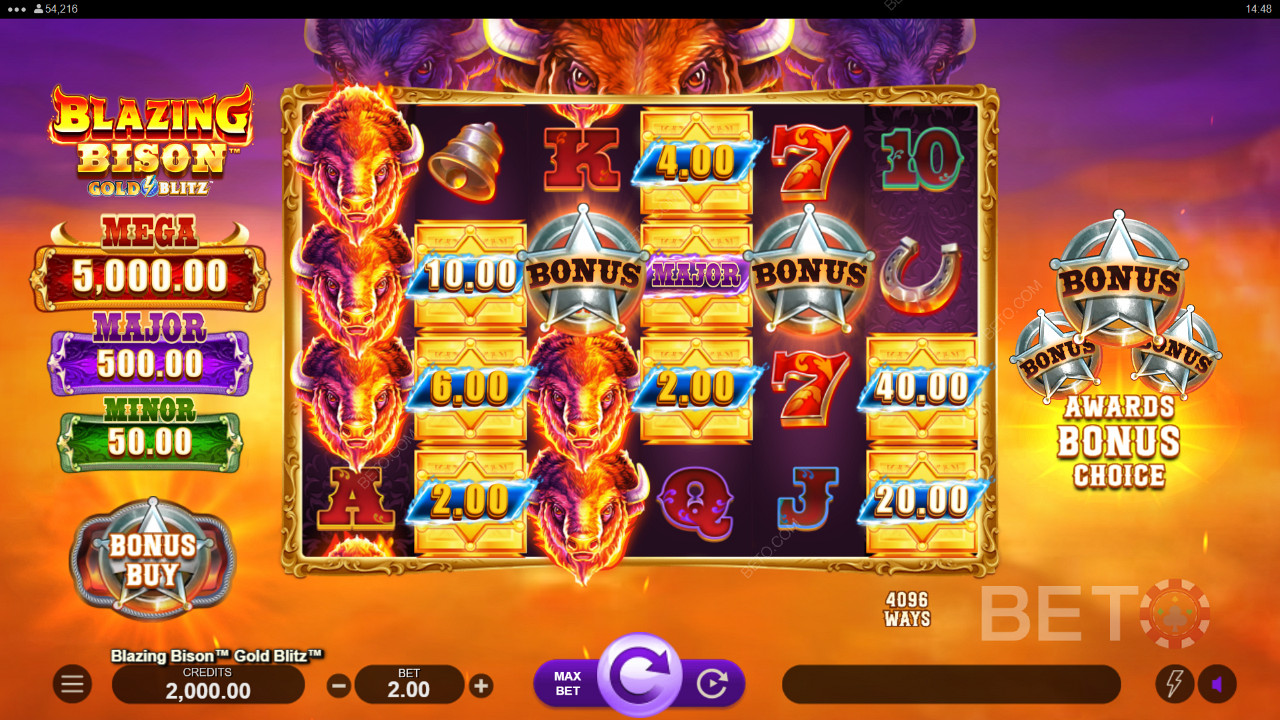 Blazing Bison Gold Blitz फ्री खेलें