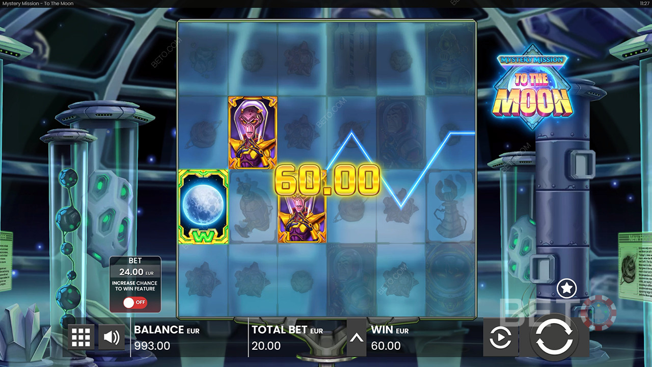 मिस्ट्री मिशन टू द मून वीडियो स्लॉट में अपनी शर्त का 10,000 गुना जीतें!