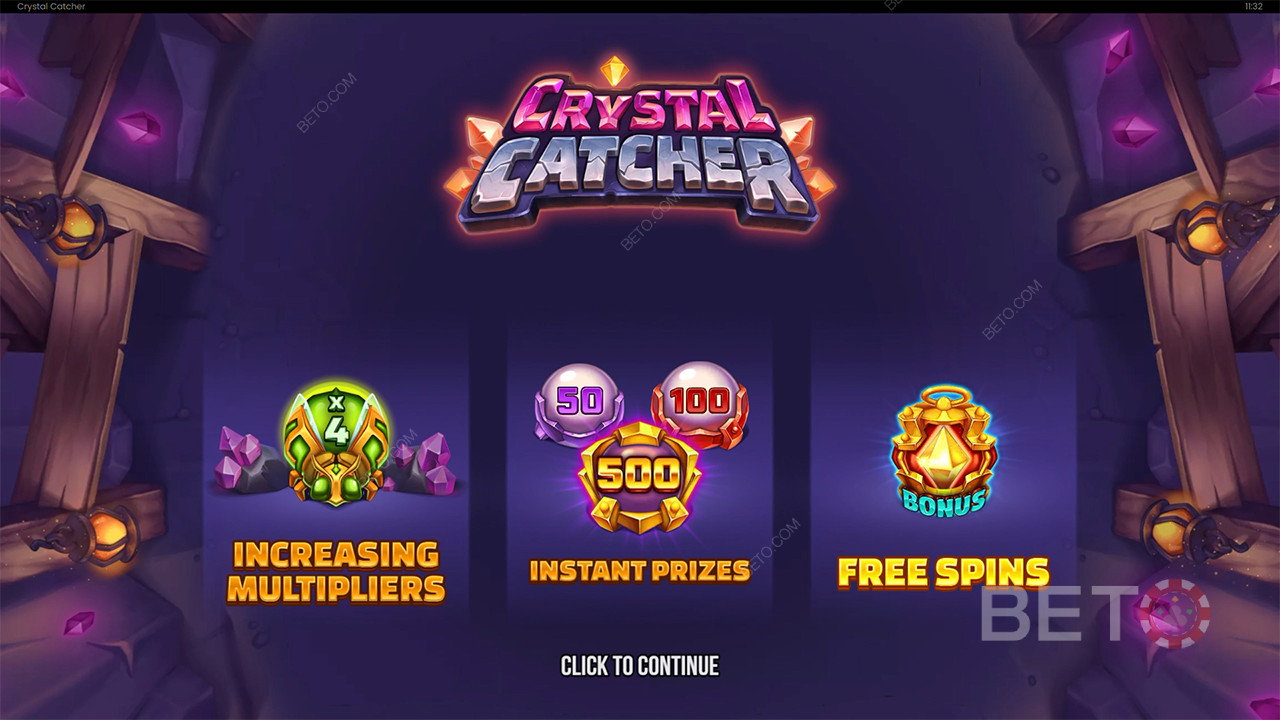 Push Gaming द्वारा क्रिस्टल कैचर में बोनस सुविधाओं की व्याख्या