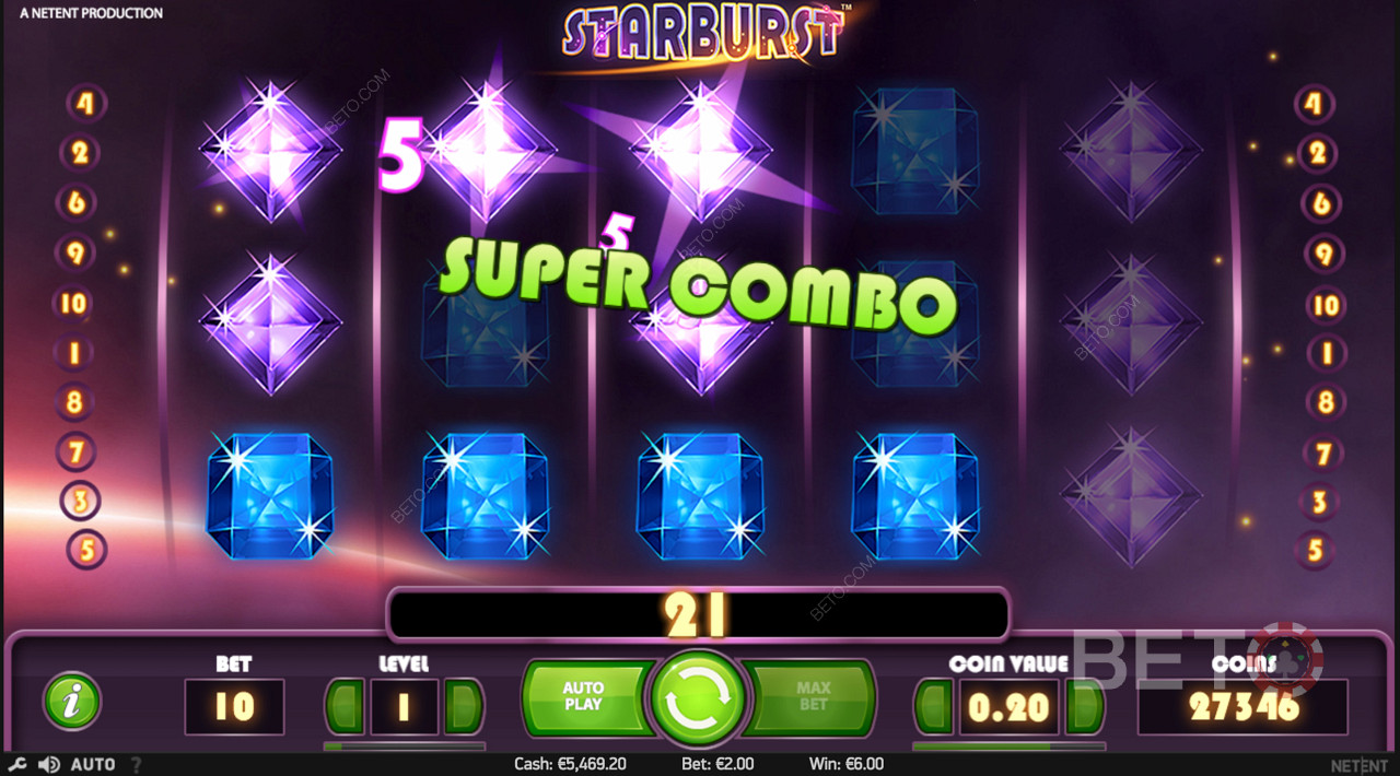 Starburst में सुपर कॉम्बी सक्रिय हो गया है!