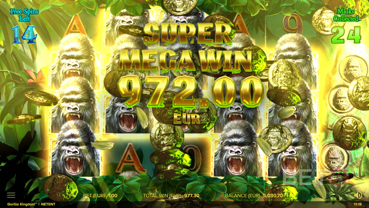 Gorilla Kingdom ऑनलाइन स्लॉट में सुपर मेगा विन प्राप्त करें