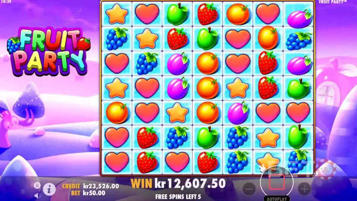 Fruit Party के प्यारे दिखने वाले रंगीन ग्राफिक्स