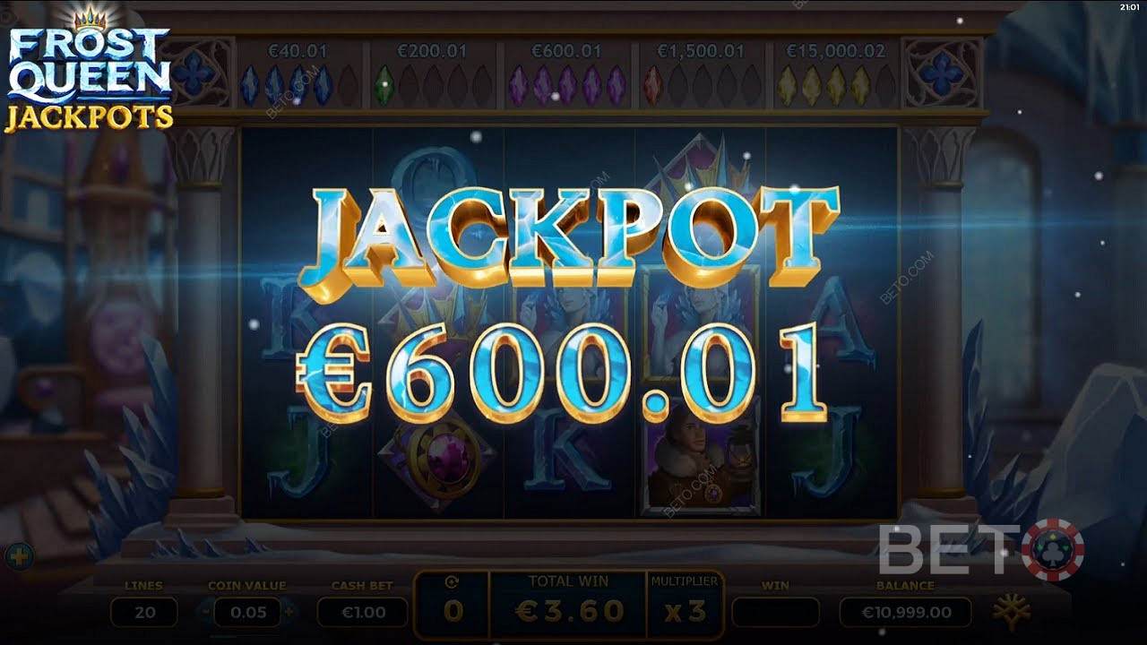 Frost Queen Jackpots में 600 यूरो का जैकपॉट जीतें
