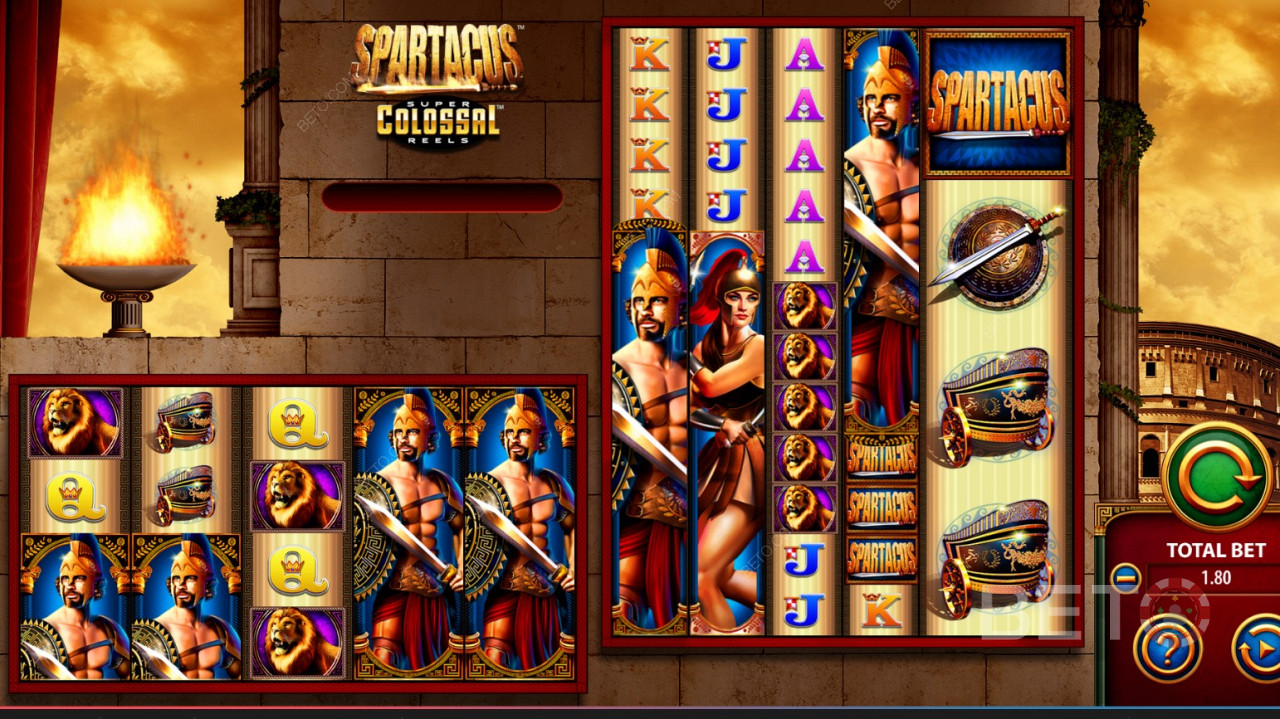 Spartacus Super Colossal Reels स्लॉट मशीन
