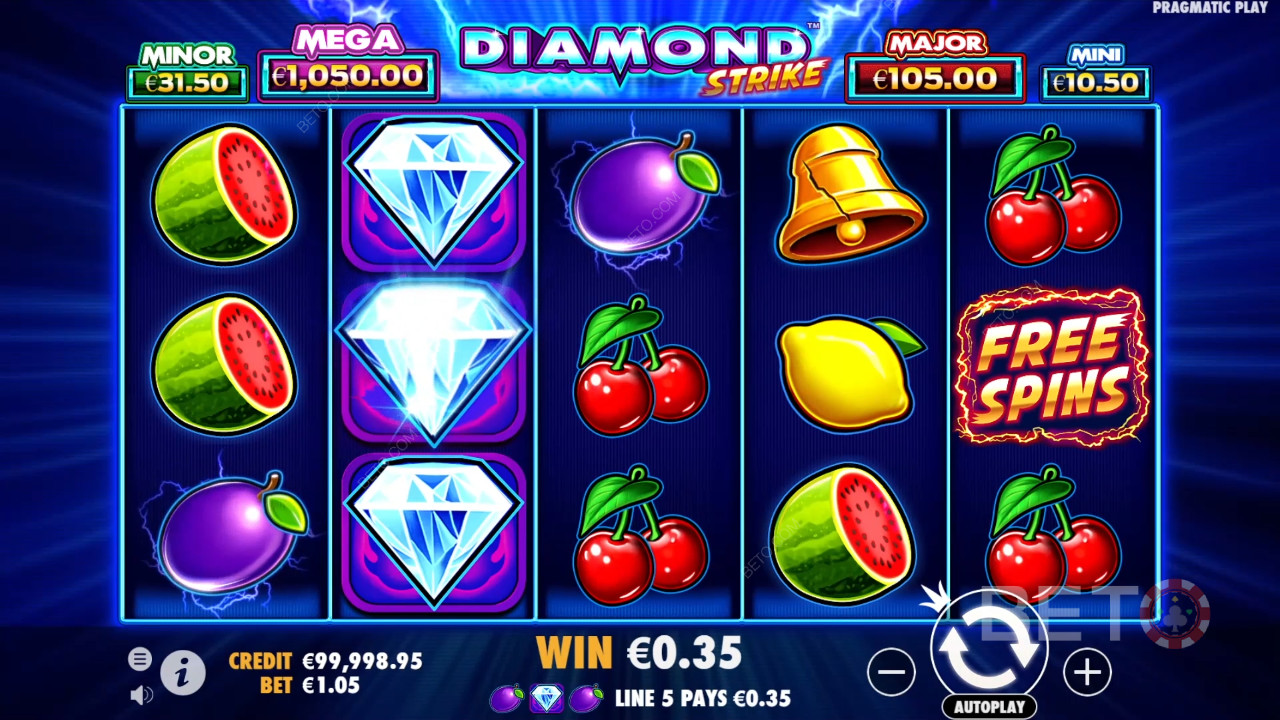 Pragmatic Play द्वारा डायमंड स्ट्राइक में बोनस सुविधाओं की व्याख्या