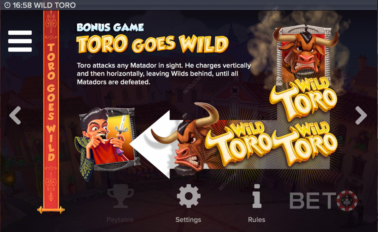 Wild Toro स्लॉट में विशेष सुविधाएँ