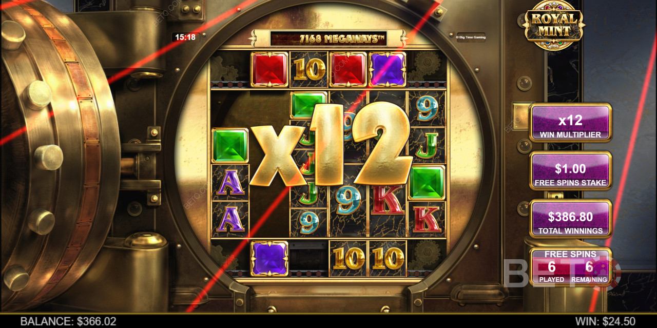 Royal Mint Megaways ऑनलाइन स्लॉट में मुफ़्त स्पिन