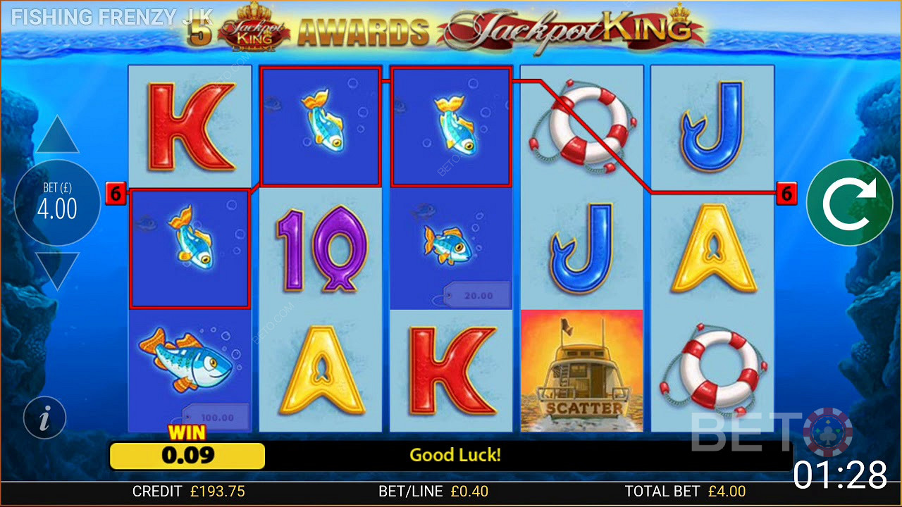 Fishin Frenzy Jackpot King फ्री खेलें