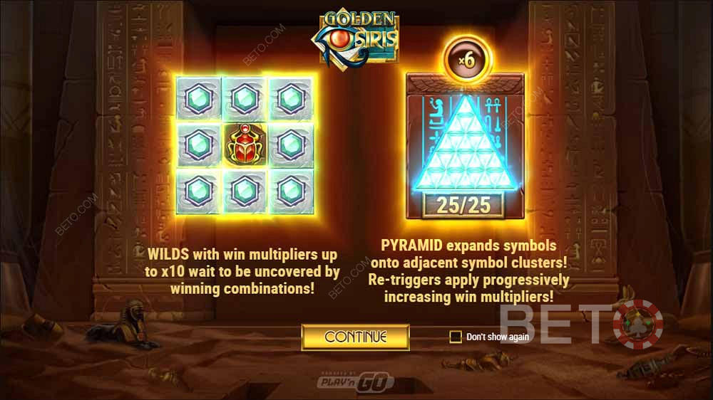 Golden Osiris में पिरामिड चार्जर विशेष फीचर