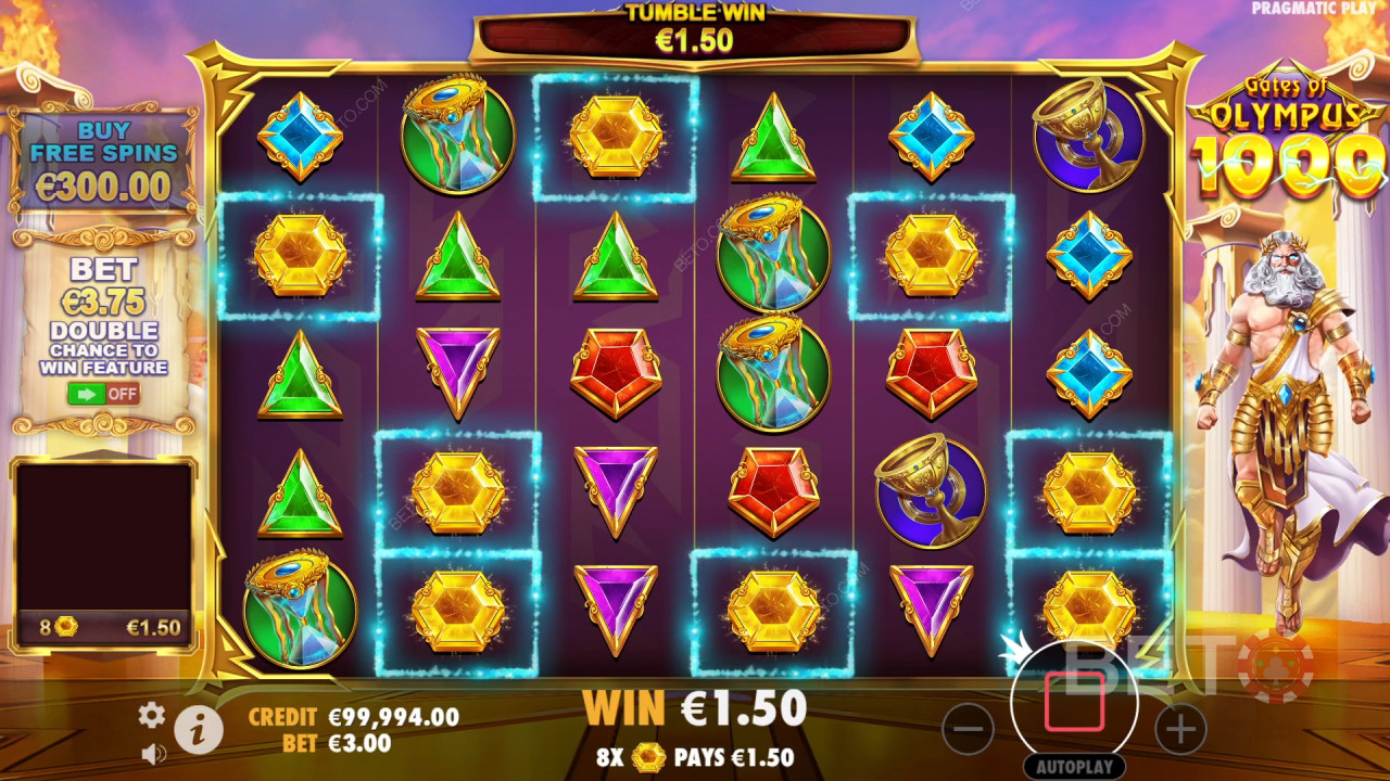 जीत हासिल करने के लिए कहीं भी 8 या अधिक मिलते-जुलते चिह्न लगाएं