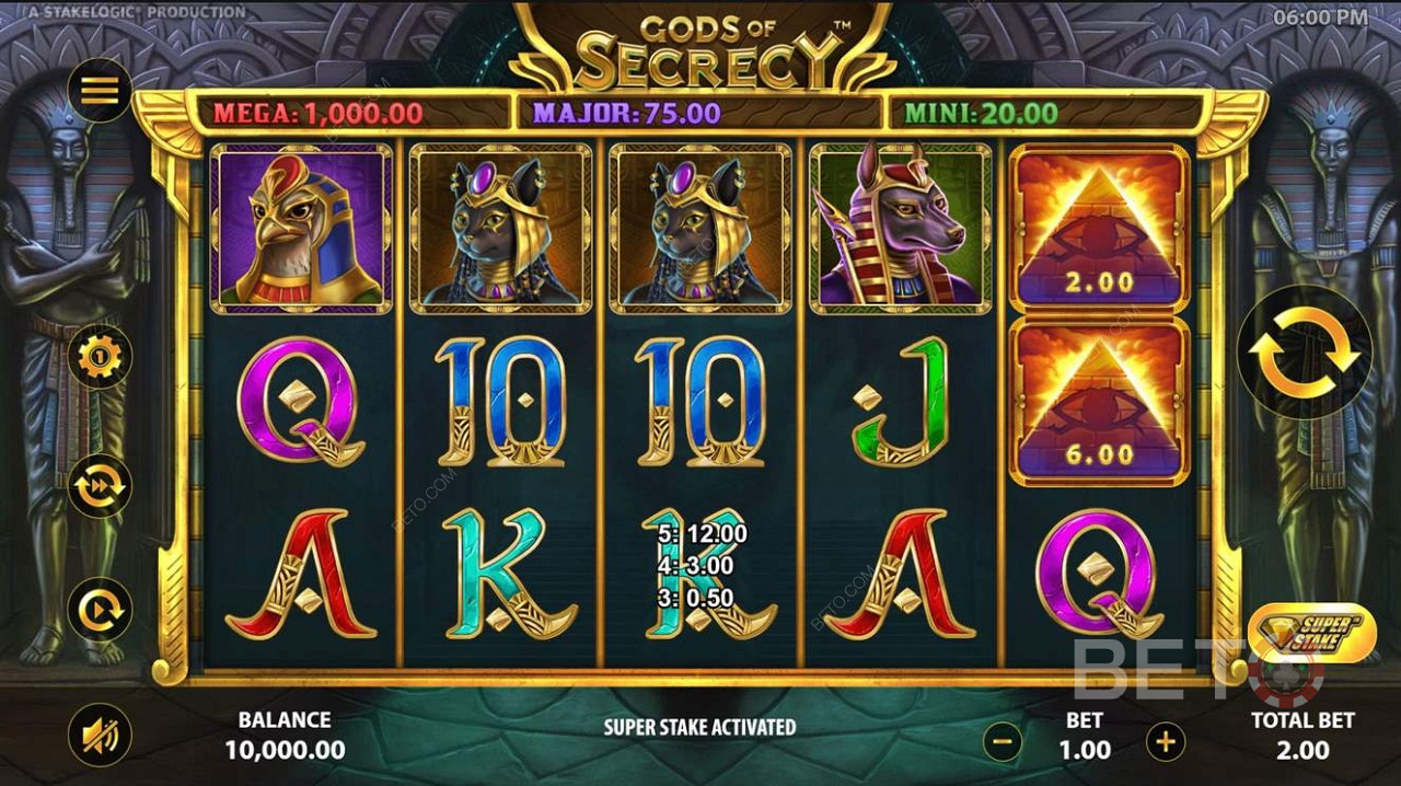 Gods of Secrecy की 5x3 संरचना