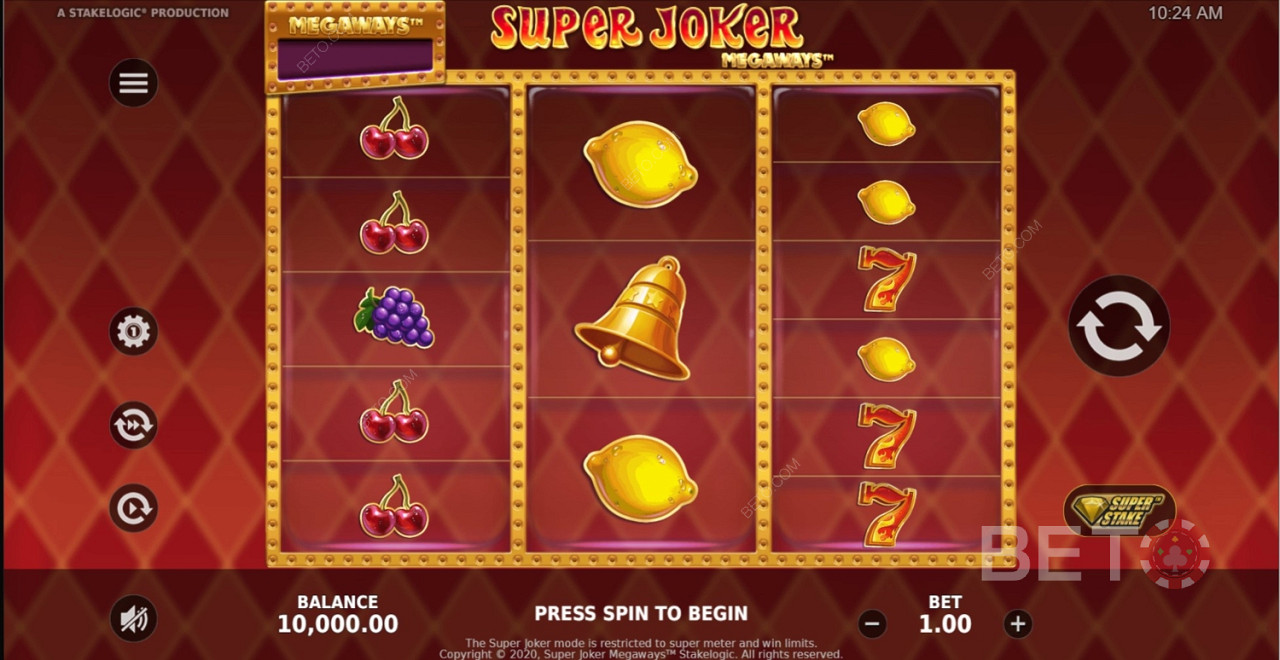 Super Joker Megaways की शानदार पृष्ठभूमि