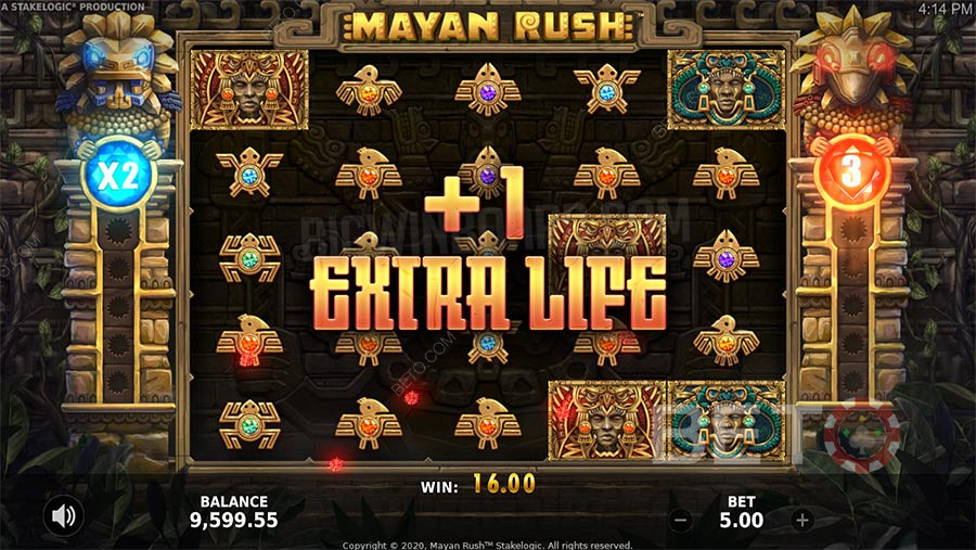 Mayan Rush में अतिरिक्त जीवन प्रदान किया गया