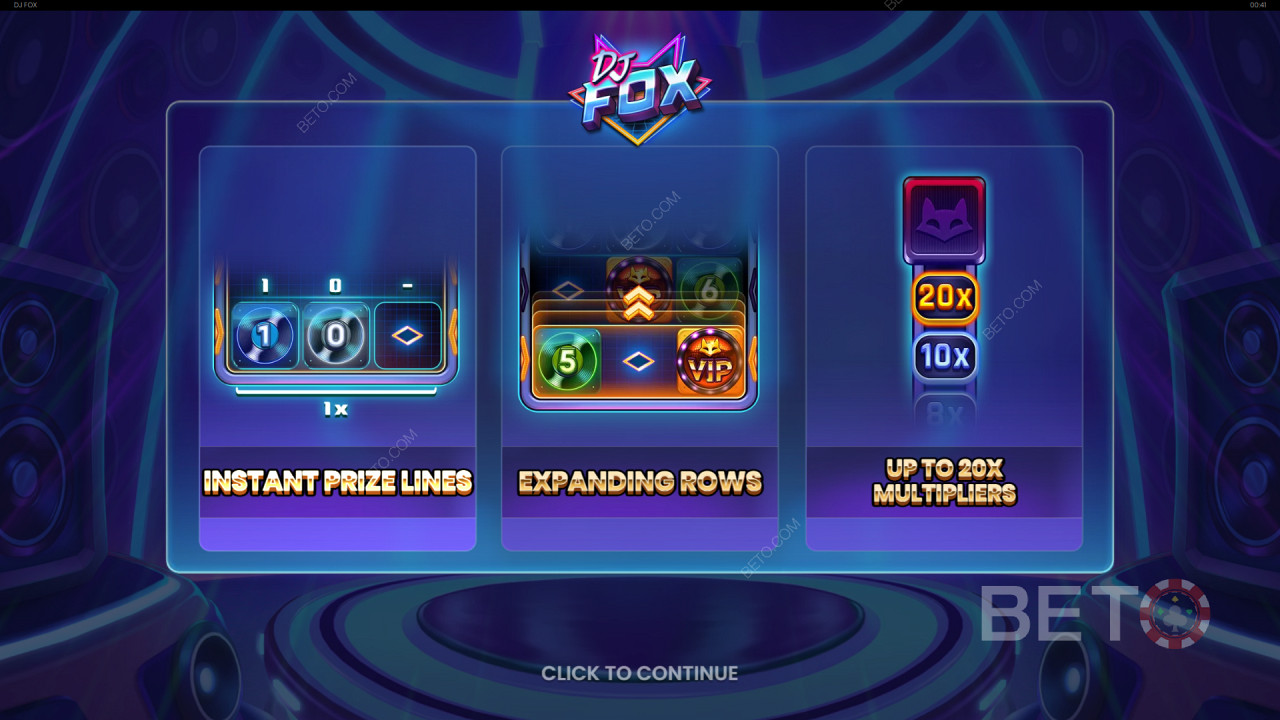 Push Gaming द्वारा डीजे फॉक्स में बोनस सुविधाओं की व्याख्या