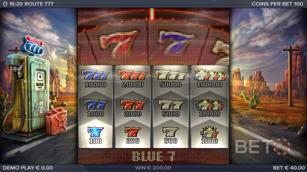 रूट 777 स्लॉट ऑनलाइन में अपनी शर्त का 4,000 गुना जीतें!