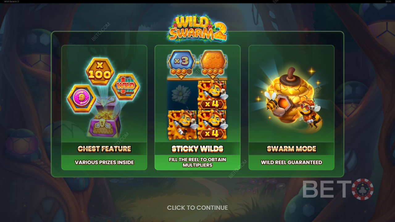 Push Gaming द्वारा Wild Swarm 2 में बोनस सुविधाओं की व्याख्या