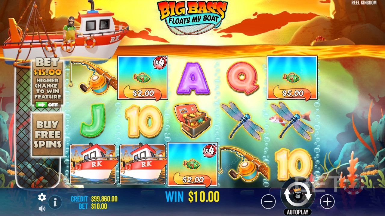 बिग बास फ्लोट्स माई बोट ऑनलाइन स्लॉट में अपनी शर्त का 5,000 गुना जीतें!
