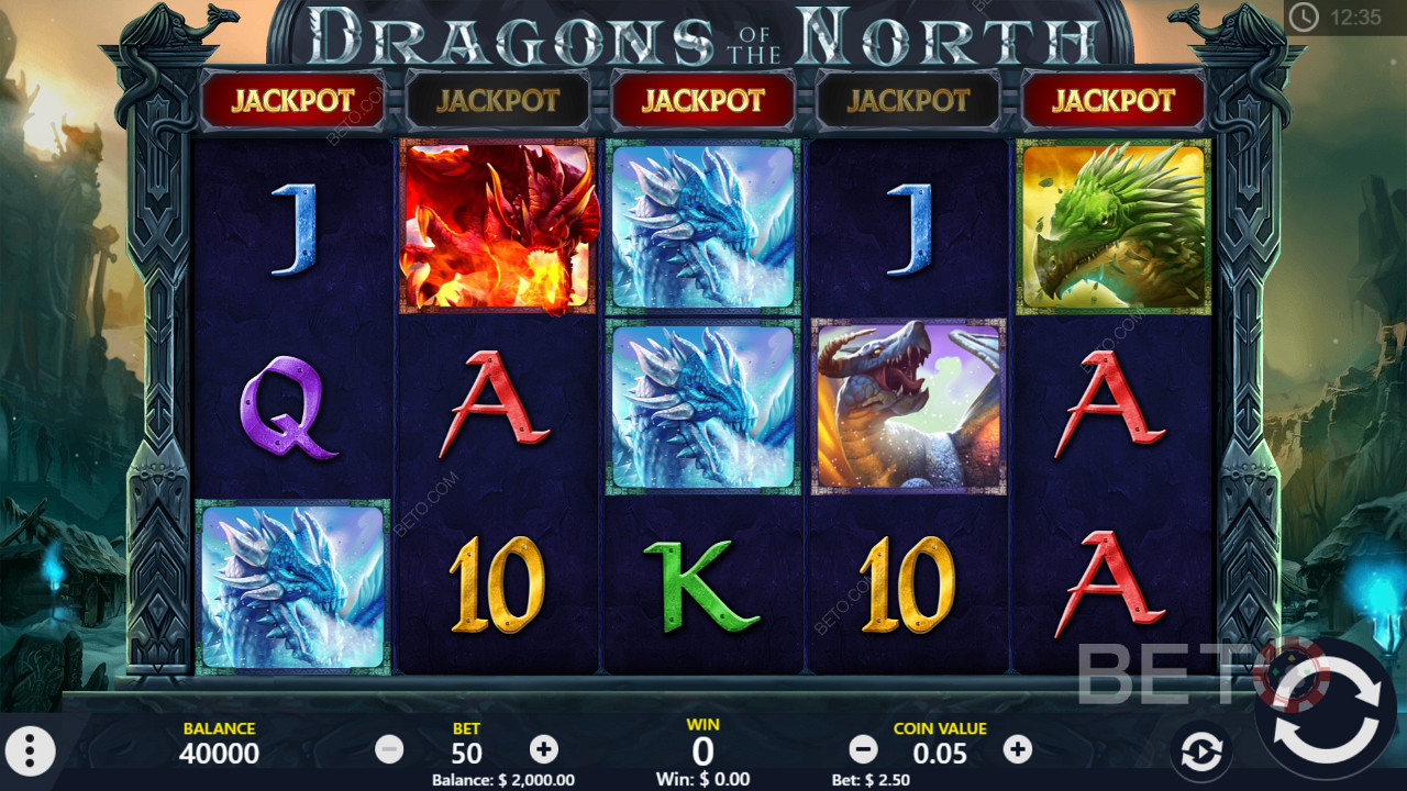काल्पनिकता से भरा स्लॉट - Dragons of the North