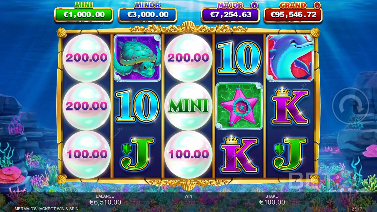 Mermaid's Jackpot Win & Spin फ्री खेलें