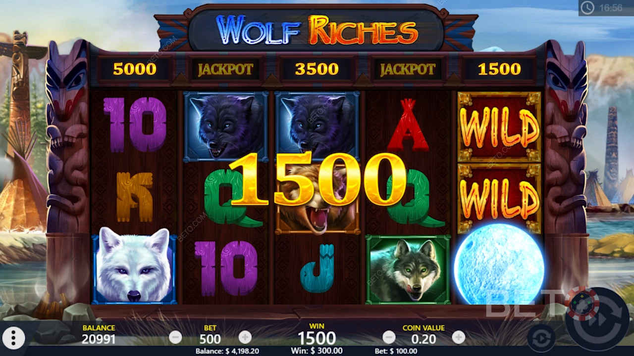 साहसिक स्लॉट मशीन Wolf Riches