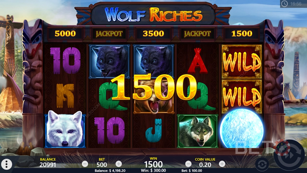 Wolf Riches स्लॉट मशीन में लगातार जीत का आनंद लें