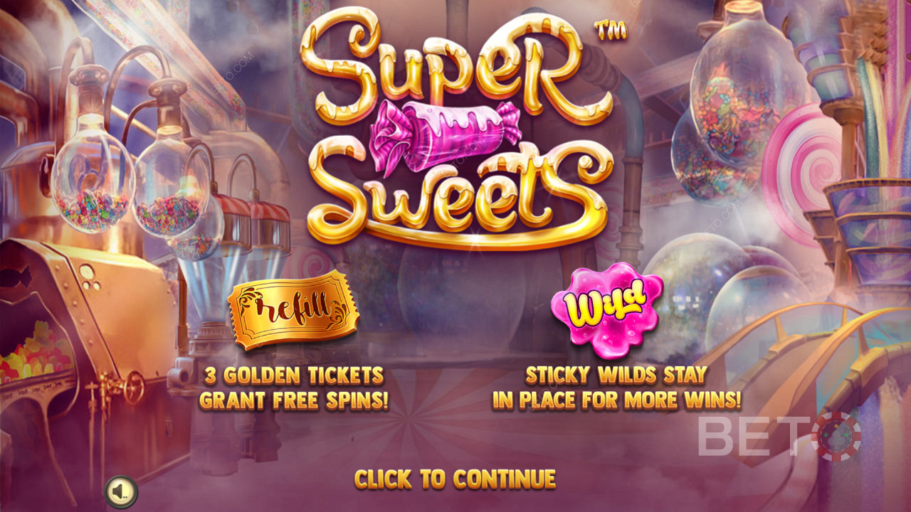 Super Sweets की परिचय स्क्रीन