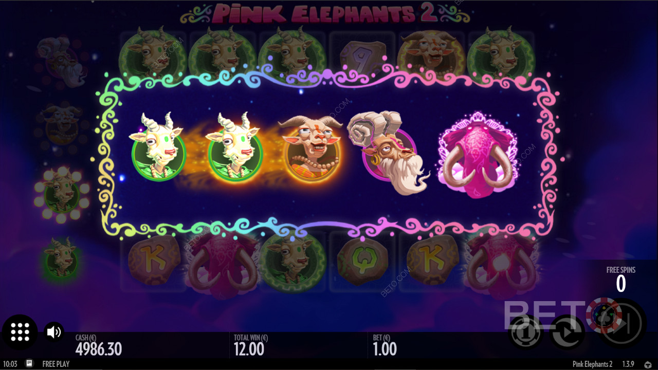Pink Elephants 2 में कूल सिंबल अपग्रेडिंग बोनस