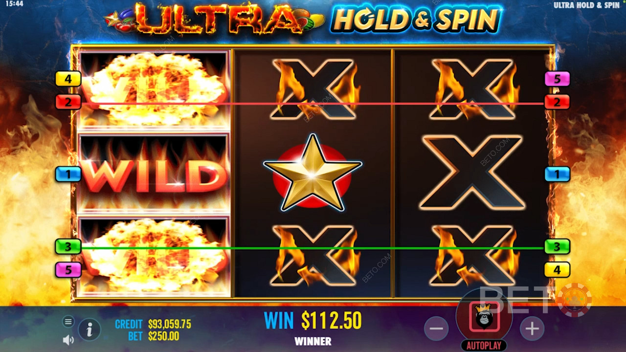Ultra Hold and Spin में विशेष वाइल्ड प्रतीक