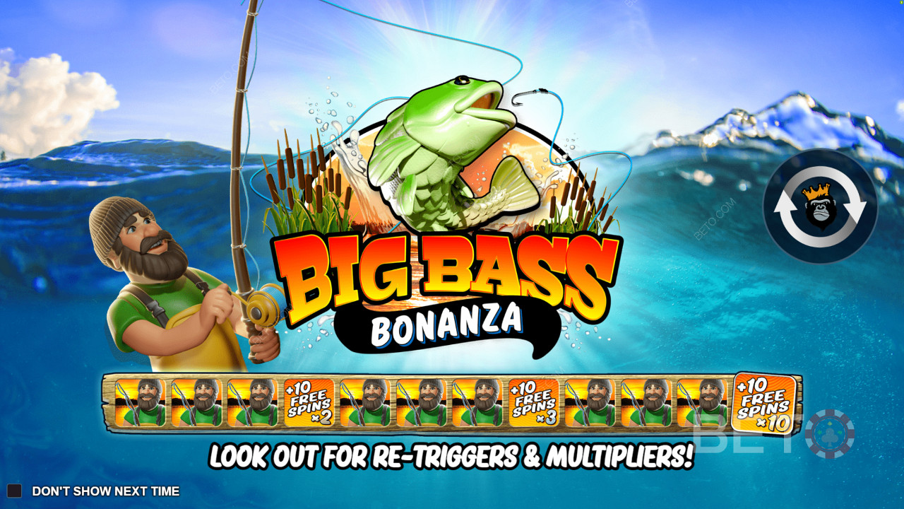 Big Bass Bonanza की शानदार इंट्रो स्क्रीन
