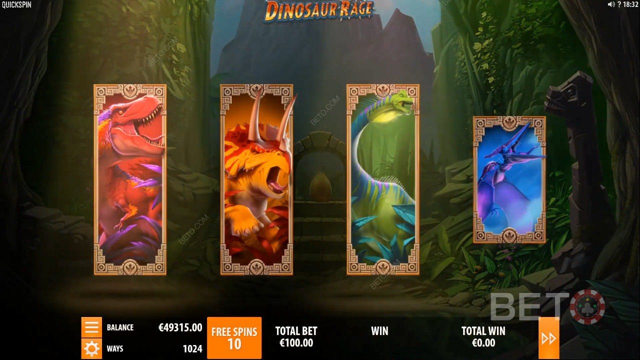 Dinosaur Rage में अपग्रेड करने योग्य प्रतीक