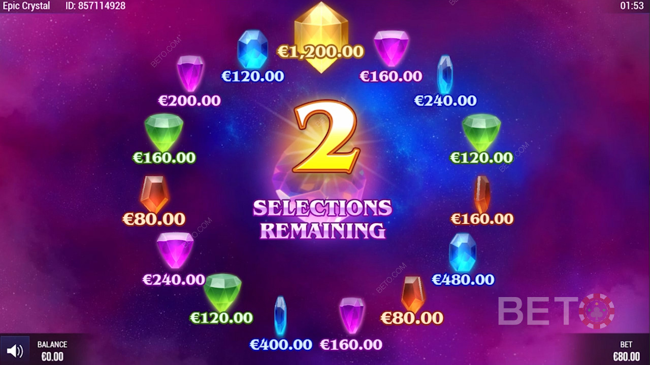 Epic Crystal का बोनस व्हील बोनस