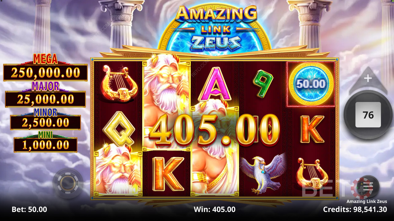 Amazing Link Zeus में बादलों के ऊपर उड़ो