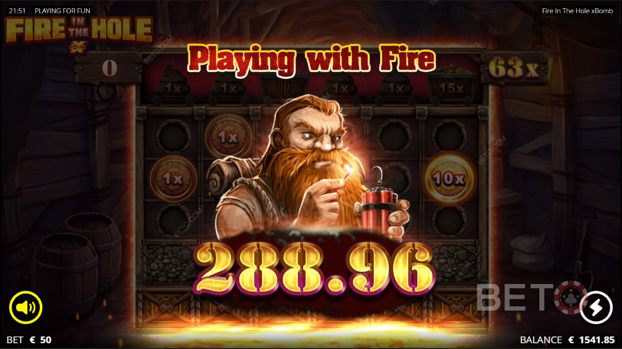 Fire in the Hole बड़ी जीत का आनंद लें