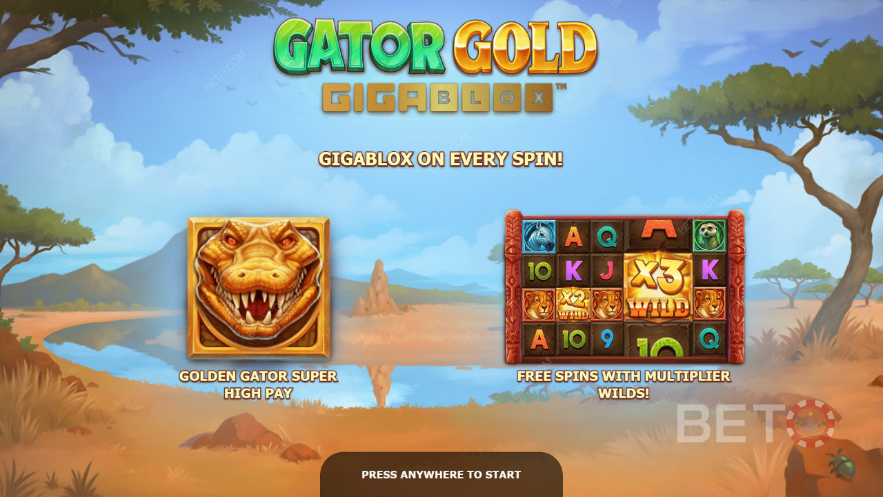 Gator Gold Gigablox की इंट्रो स्क्रीन