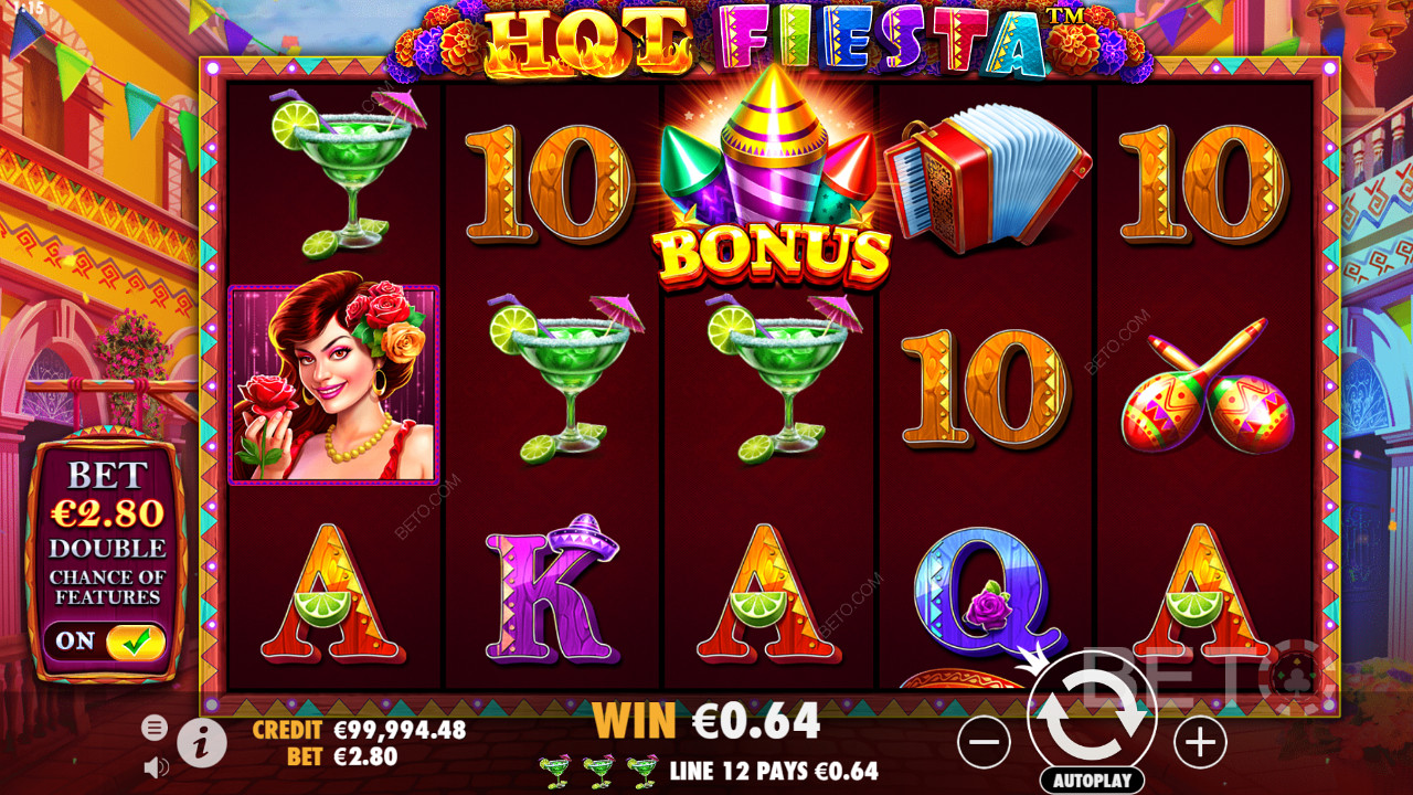 Hot Fiesta में टेक्स-मेक्स प्रतीक