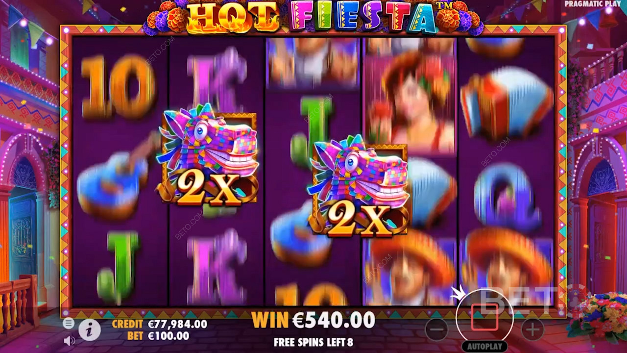 Hot Fiesta में 2x भुगतान प्राप्त करें