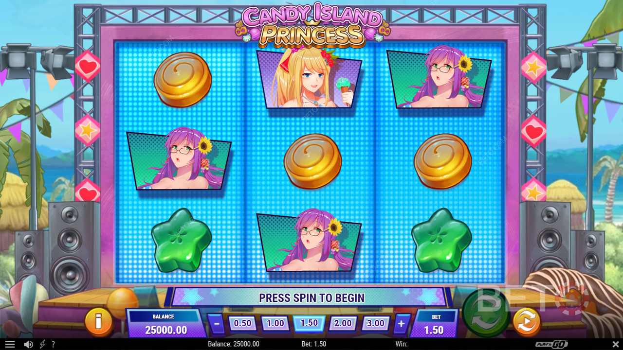 Candy Island Princess के कार्टून ग्राफिक्स