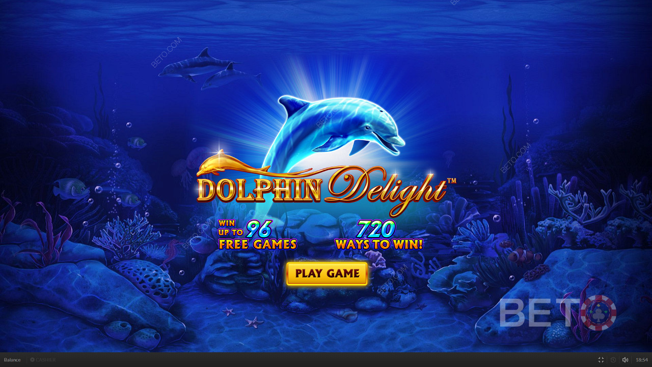 जब आप Dolphin Delight लॉन्च करते हैं तो एक प्यारी डॉल्फिन आपका स्वागत करती है