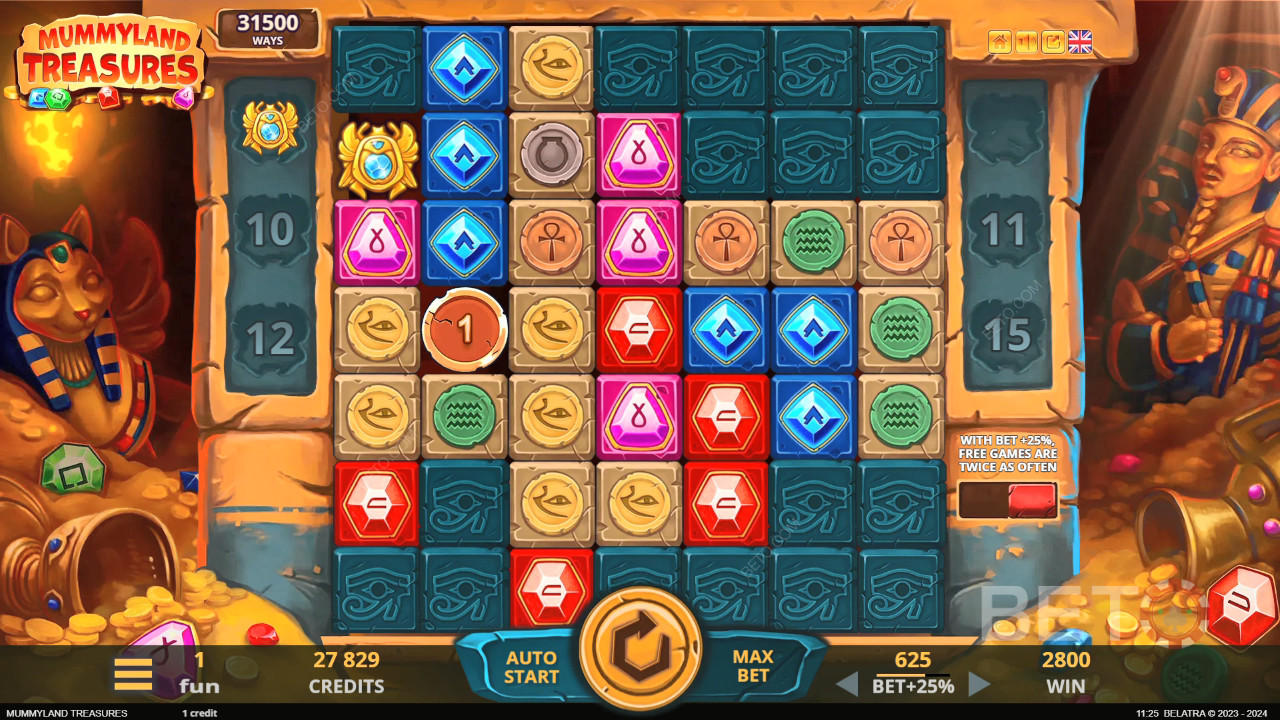 बेलाट्रा के ममीलैंड ट्रेजर्स कैसे खेलें