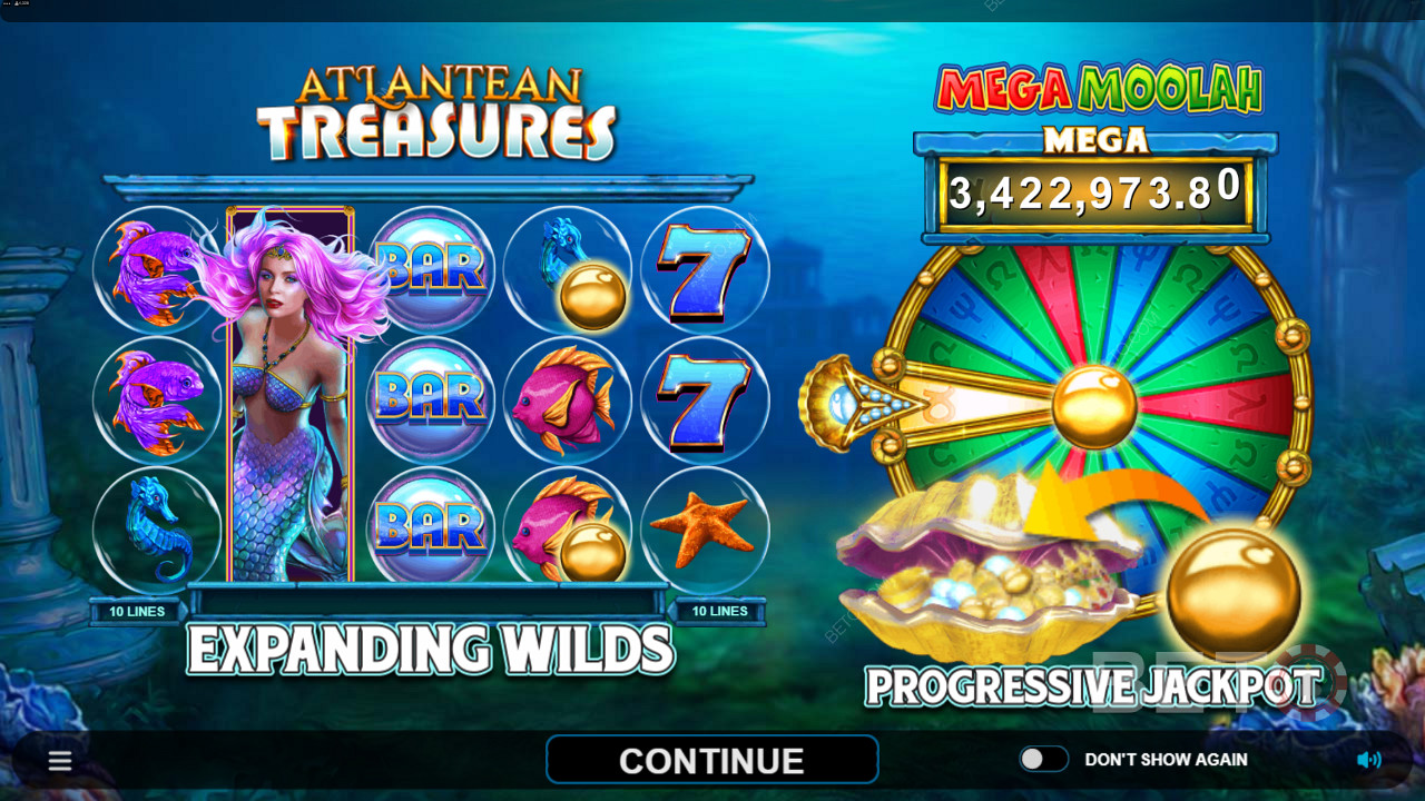 Neon Valley Studios द्वारा Atlantean Treasures Mega Moolah में गहरे दबे खजाने जीतें