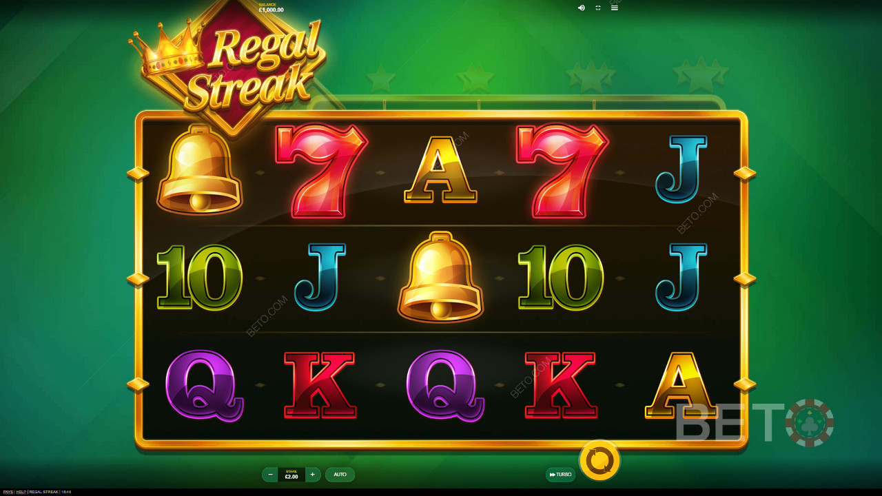 Regal Streak में मूल गेम डिज़ाइन का अनुसरण किया गया है
