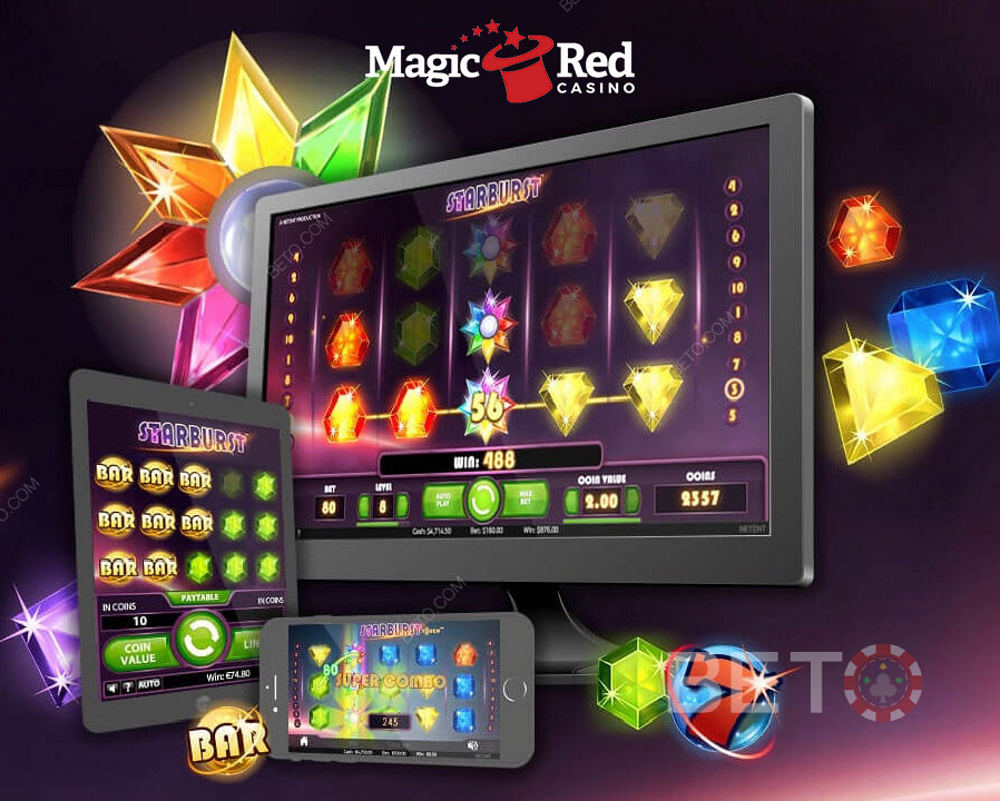 MagicRed मोबाइल कैसीनो पर मुफ्त में खेलना शुरू करें।