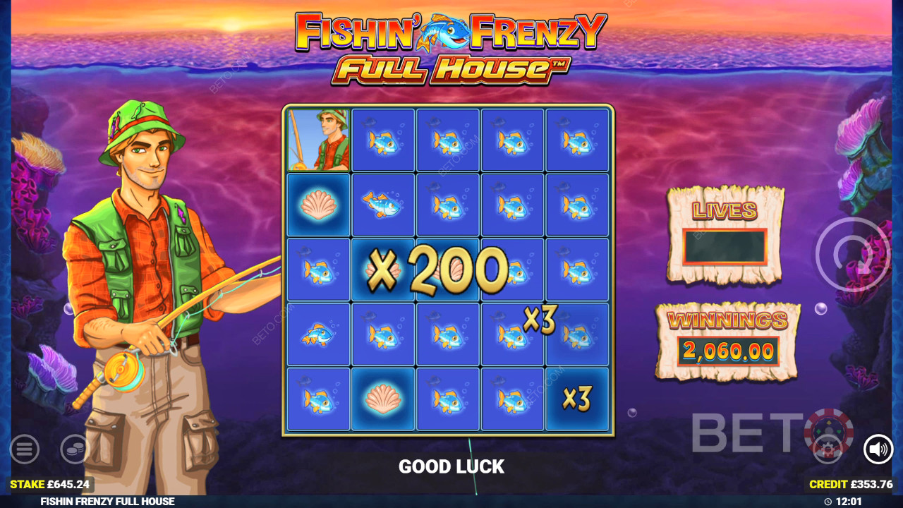 Fishin' Frenzy Full House फ्री खेलें