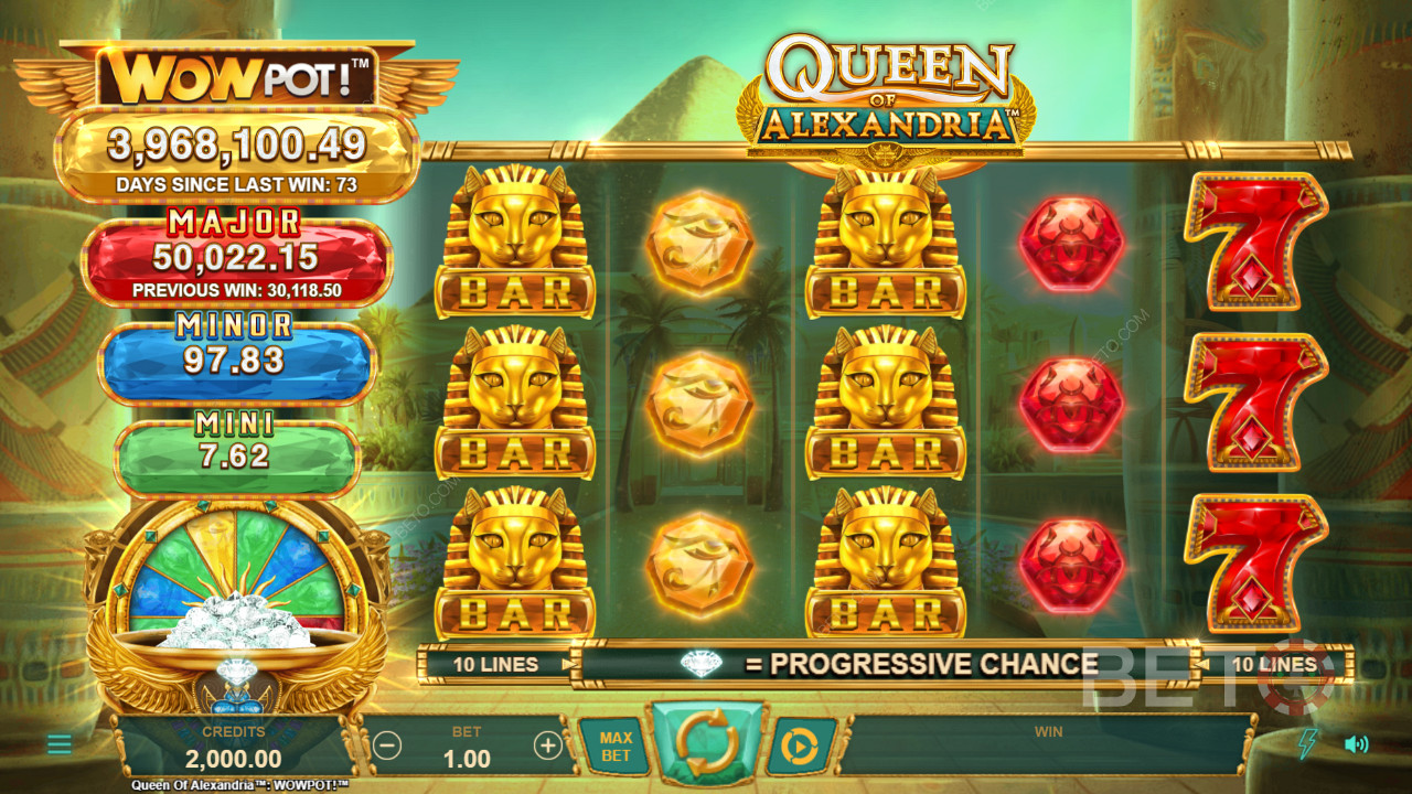 Queen of Alexandria WowPot फ्री खेलें