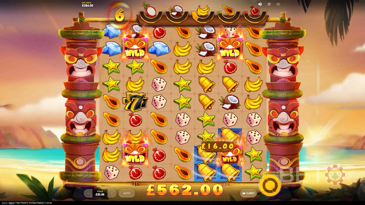 Tiki Fruits Totem Frenzy फ्री खेलें