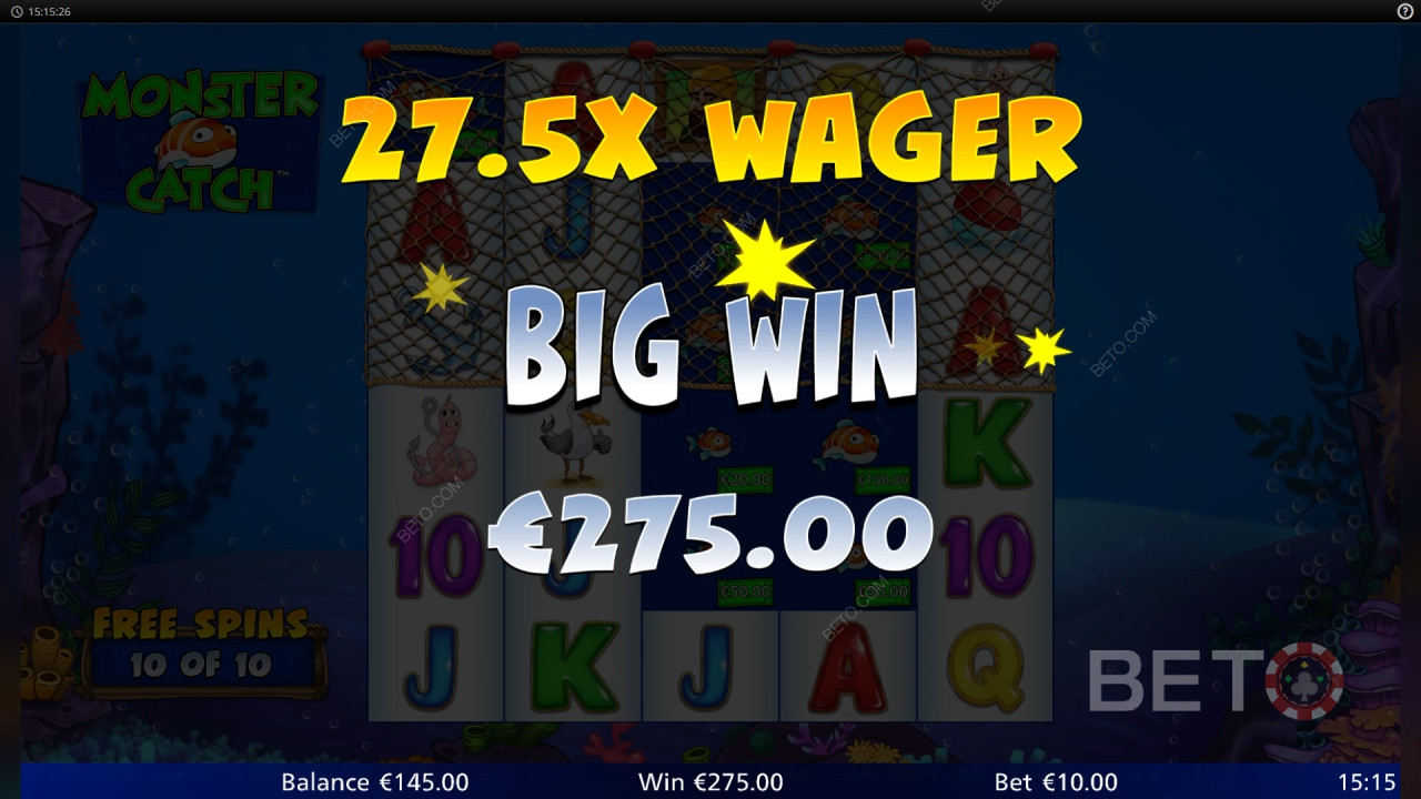 मॉन्स्टर कैच स्लॉट में अपनी शर्त का 736 गुना जीतें!