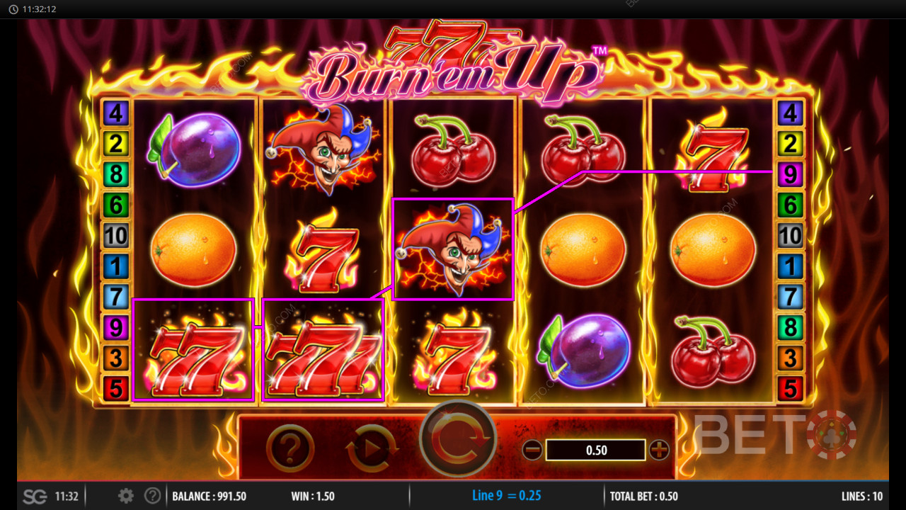 Barcrest का 777 बर्न