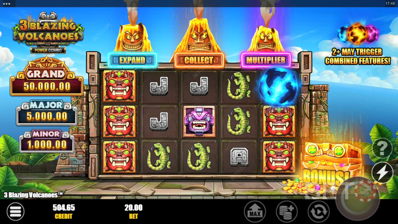 3 Blazing Volcanoes Power Combo फ्री खेलें